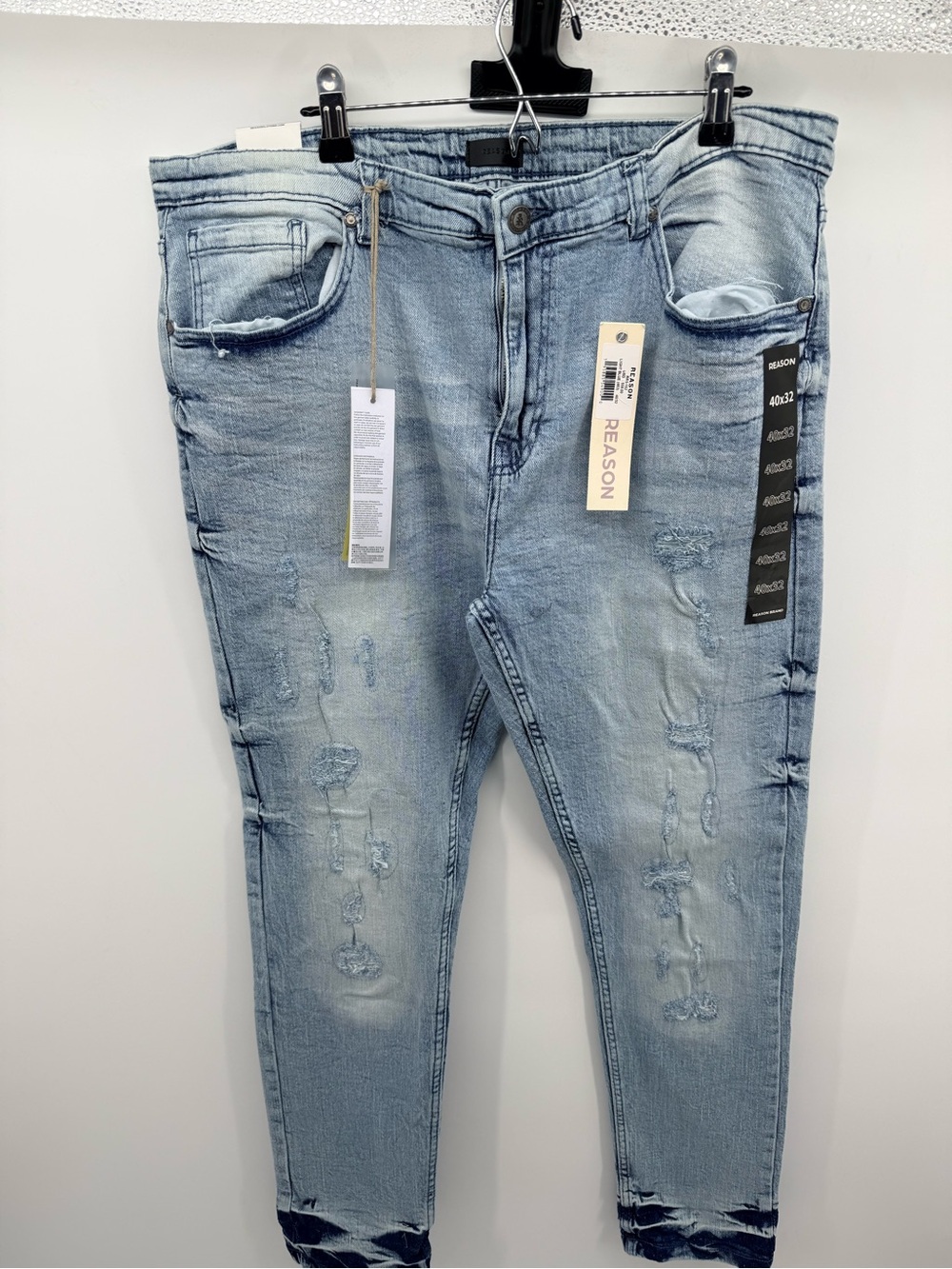 Reason Light Blue Distressed Denim Jeans